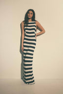 Pamela dress rayures noir et blanc