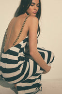 Pamela dress rayures noir et blanc