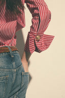 Agathe shirt rayures rouge et blanc