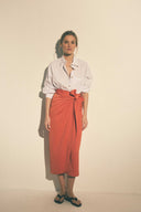 Ensemble Boy blanc - Jo orange