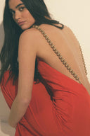 Robe Pamela rouge orangé