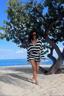 Top Emmy rayures noir et blanc