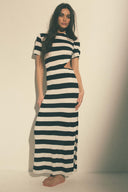 Klyde dress rayures noir et blanc