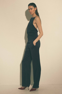 Pantalon Jim crepe bleu marine