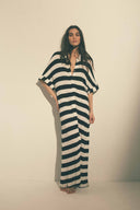 Robe Constance rayures noir et blanc