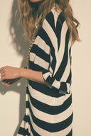 Robe Constance rayures noir et blanc