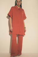 Mini-Constance dress rouge orangé