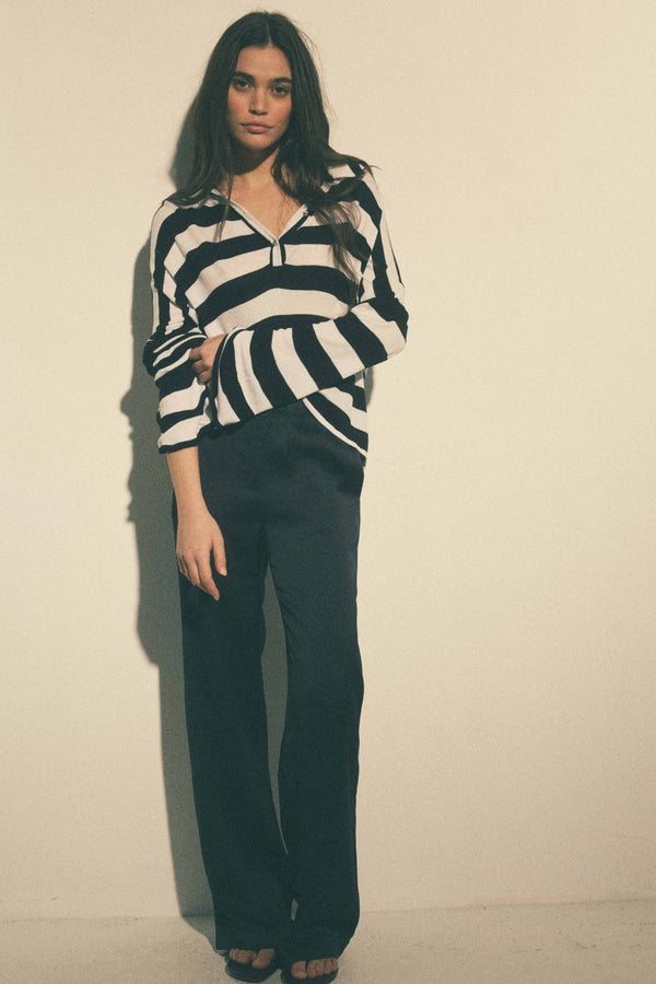 Top Emmy rayures noir et blanc