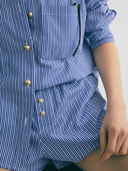 Short roméo rayures marine / blanc