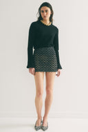 Jupe Clem velours ajouré