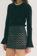 Jupe Clem velours ajouré