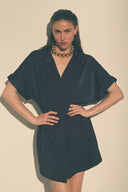 Robe mini-Constance bleu marine