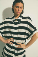 Robe Mini Constance rayures noir & blanc