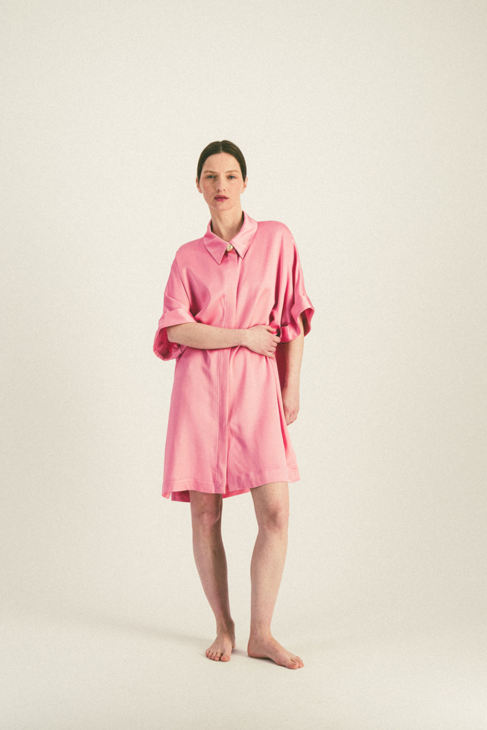 Mini Constance Dress in Acid Pink