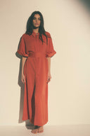 Constance dress rouge orangé