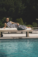 Pamela dress rayures noir et blanc
