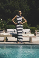 Pamela dress rayures noir et blanc