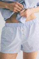 Romeo short rayures ciel / rose