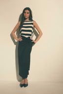 Top Pam rayures noir et blanc