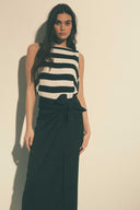 Top Pam rayures noir et blanc